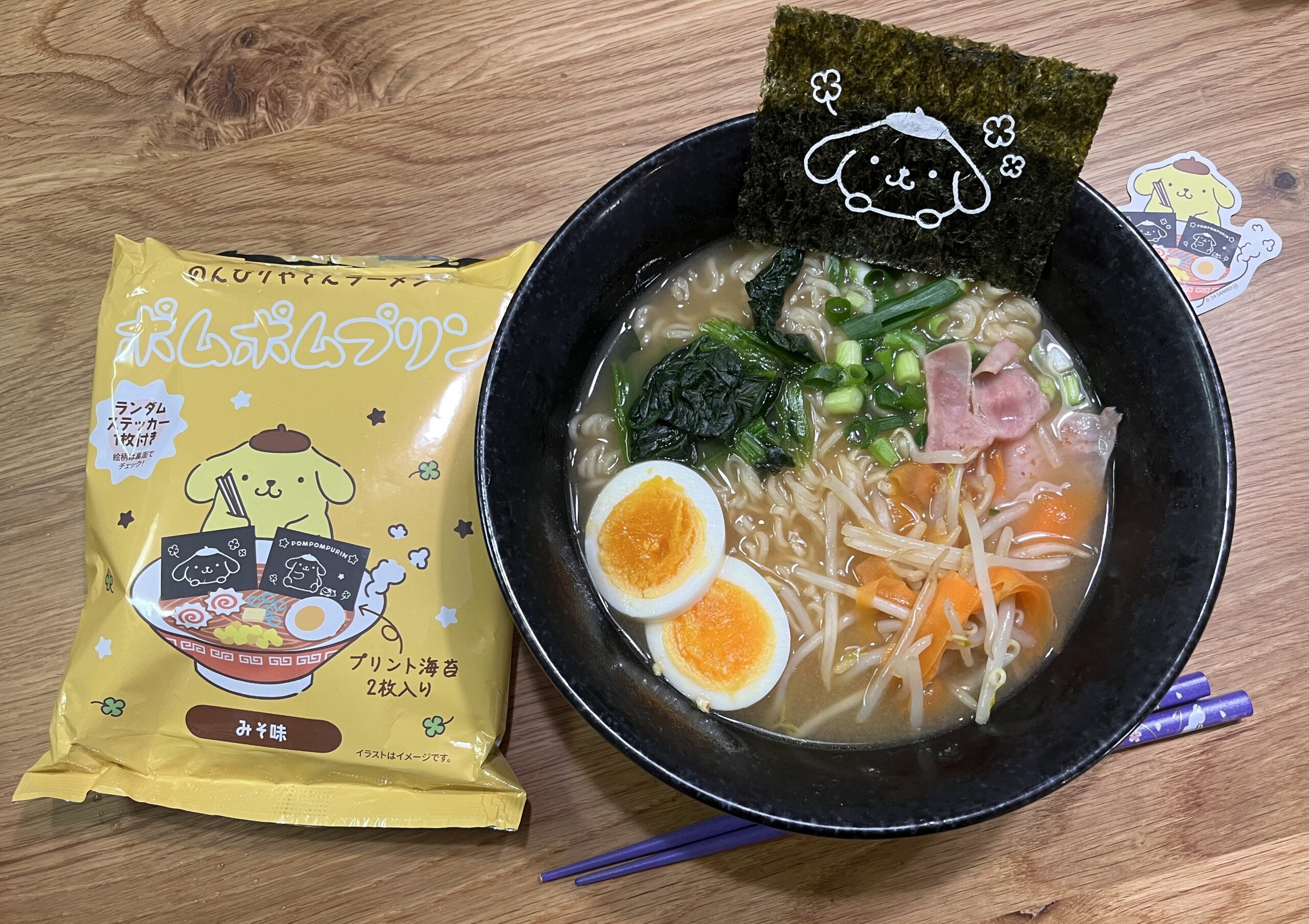 【サンリオキャラクターズ】インスタントラーメン第二弾レビュー！ポムポムプリンのんびりやさん